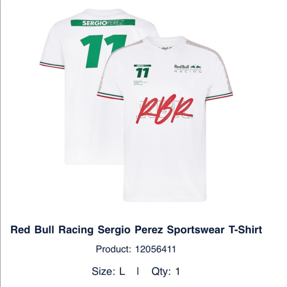 Sergio Perez / Checo Red Bull Racing jersey